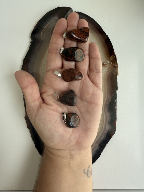 Pingente Obsidiana Mogno - Cura de Traumas do nascimento