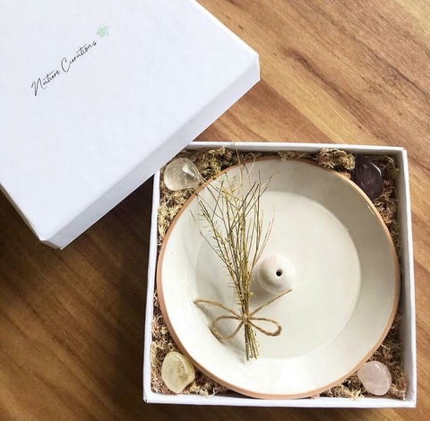 Incensário Bolinha Branco