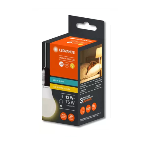 LAMPRA E27 12W CALIDA PERA OSRAM