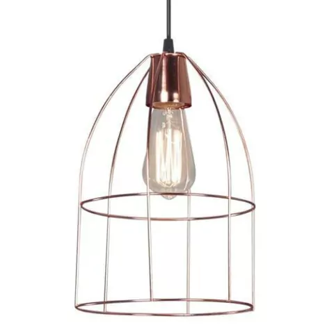 Colgante E27 jaula Aviar cobre