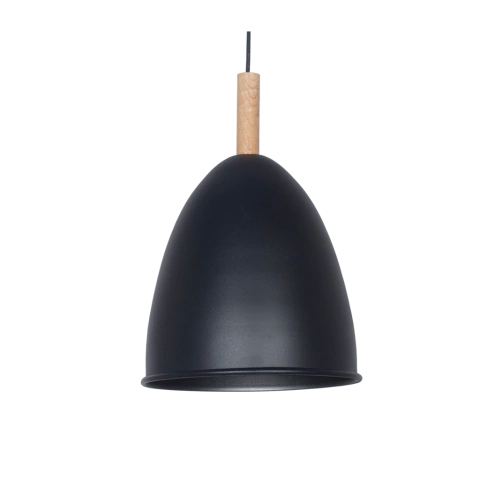 Colgante E27 OVI negro 24cm