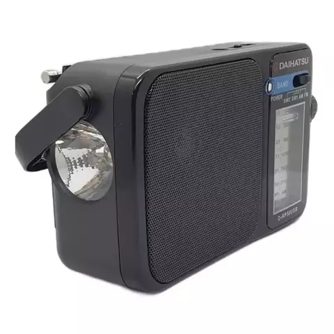 RADIO AM-FM RECARGABLE CON LINTERNA PORTATIL D-RP50USB DAIHATSU