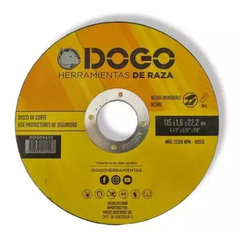 DISCO DE CORTE 1.6MM X 115MM DOGO4672 DOGO
