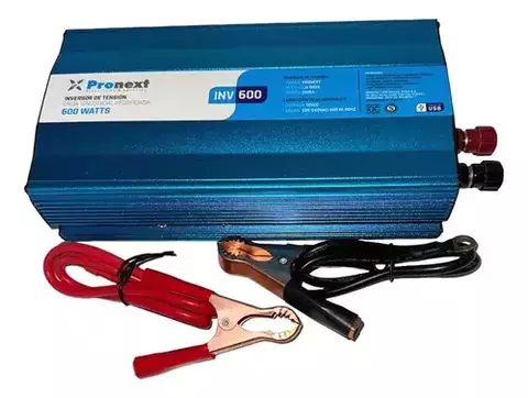 CONVERTIDOR 12V-220V AC CON SALIDA USB INV600 PRONEXT
