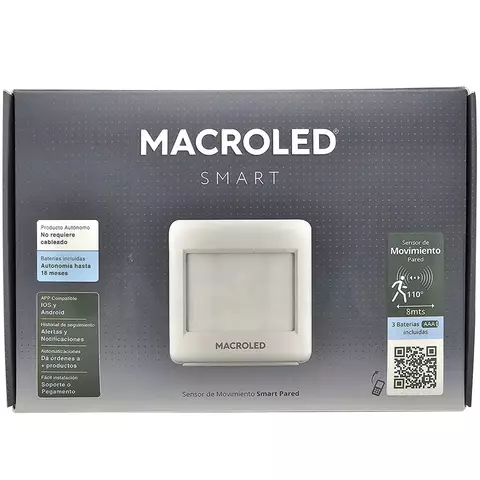 Sensor de Movimiento Smart Macroled SMSSPB-110-8M-·AAA