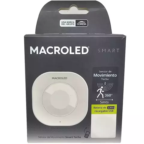 Sensor de Movimiento Smart Macroled SMSTB-360-5M-BL