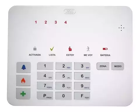 TECLADO 4 ZONAS LED T4S-MPXH X-28