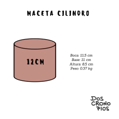 MACETA PINTADA A MANO GATO FELICITTE en la LUNA - DOS CRONOPIOS - comprar online