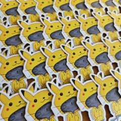 Sticker Gato Pelusa Pikachu – Ilustración Original Pintada a Mano en internet