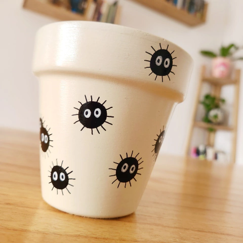 MACETA PINTADA A MANO SUSUWATARIS - DOS CRONOPIOS