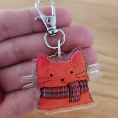 Llavero Gatito Mandarina bufanda en internet