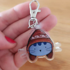 Llavero Acrílico Pelusa Coya – Gato con Gorro Andino Ilustrado en internet