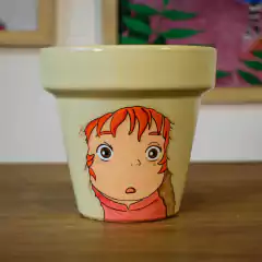 MACETA PINTADA A MANO PONYO #1 - DOS CRONOPIOS