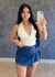 Shorts Saia Jeans Escuro na internet