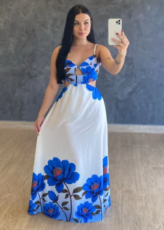 Vestido Longo Crepe de Seda 