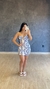 Vestido Risca Estampado Azul - comprar online