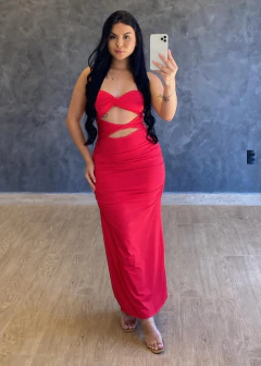 Vestido Poliamida Tomara que Caia Mavi Vermelho - comprar online