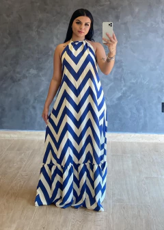 Vestido Longo Duna Costa Aberta