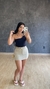 Saia Jeans Nude com Cinto - comprar online