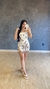 Vestido Mikaela Marrom/Branco - comprar online