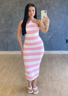 Vestido Tricot Modal Gabi Rosa - comprar online