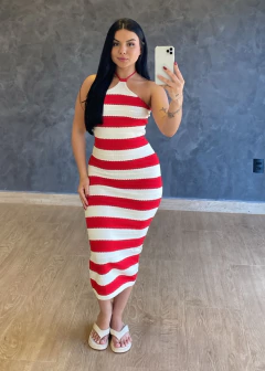 Vestido Tricot Modal Gabi Vermelho - comprar online