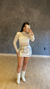 Cropped Tule Pedraria Thalya Branco - comprar online