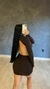 Vestido Fivela Marrom na internet
