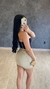 Saia Jeans Nude com Cinto - Mariele Francine
