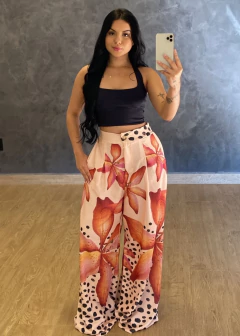 Calça Pantalona Estampada