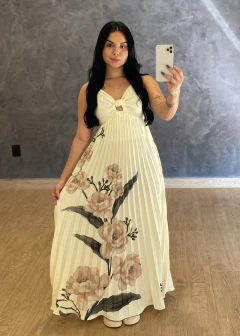 Vestido Longo Plissado