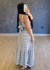 Vestido Longo Listrado Alça Larga 