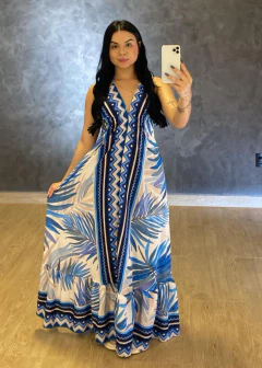 Vestido Crepe de Seda Indiano