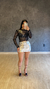 Cropped Tule Pedraria Thalya Preto na internet