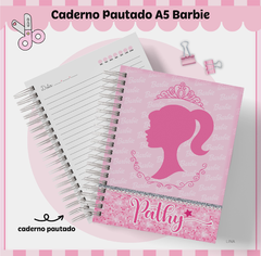 Caderno Pautado Personalizado 200 pag - 15x21 - Barbie