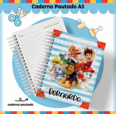 Caderno Pautado Personalizado 200 pag - 15x21 - Patrulha Canina