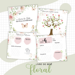 Kit Livro do Bebê / Caderneta Vacina + brinde Body - Tema Floral na internet