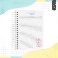 Caderno Pautado Personalizado 200 pag - 15x21 - Unicornio - comprar online