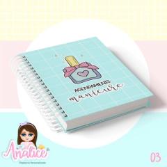 Caderno de Agendamento MANICURE - SEM DATA - 15X21 - Analice Ateliê