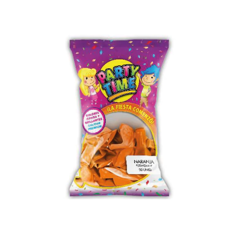 GLOBOS 9 STD PARTYTIME X 50u NARANJA - comprar online