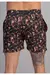 Shorts Red Feather Abstract Dark Flowers Ref 24957 - loja online