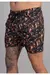 Shorts Red Feather Abstract Dark Flowers Ref 24957 - Salvino Store