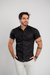 Camisaria OXN MC Preta Modelagem Slim - Salvino Store