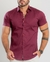 Camisaria OXN MC Marsala Modelagem Slim - loja online
