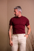 Camiseta OXN Slim Texturizada Canelada Acacia Marsala - loja online