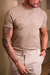 Camiseta OXN Slim Texturizada Canelada Acacia Nude - comprar online
