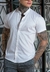 Camisaria OXN MC Gola Padre Slim Fit - Branca - Salvino Store
