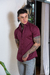 Camisaria OXN MC Marsala Modelagem Slim na internet