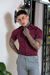 Camisaria OXN MC Marsala Modelagem Slim - Salvino Store