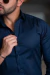 Camisa OXN ML Azul Dark Blue - Modelagem Slim na internet